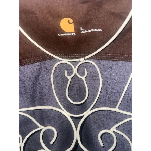 Nice GRAY CARHARTT MEN RUGGED FLEX RIPSTOP CHEST POCKET SCRUB TOP size large - Picture 8 of 9